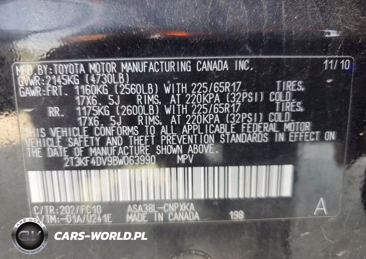 2011 Toyota Rav4 VIN:2T3KF4DV9BW063990 - 13