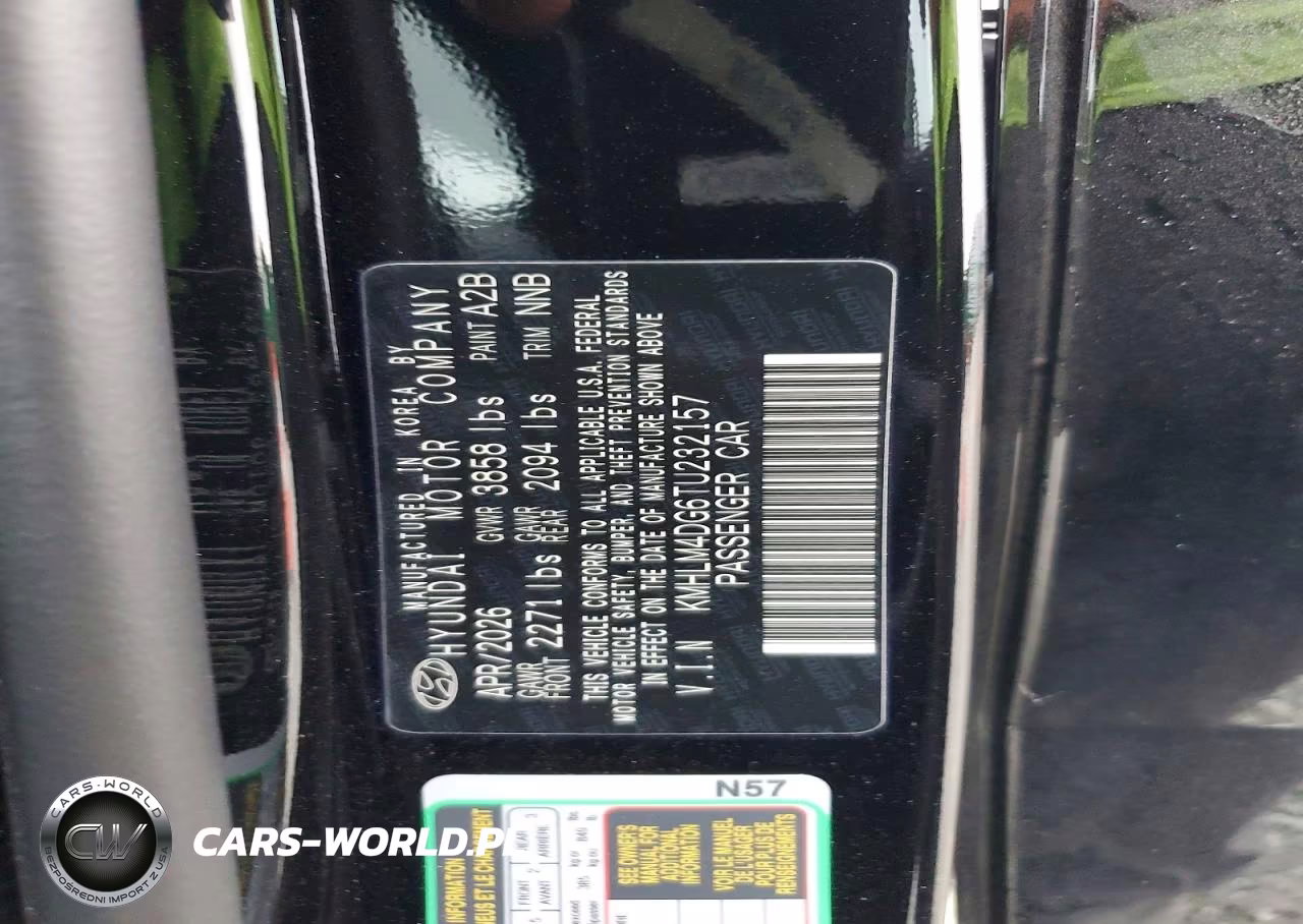 2026 Hyundai Elantra Sel Sport VIN:KMHLM4DG6TU232157 - 12