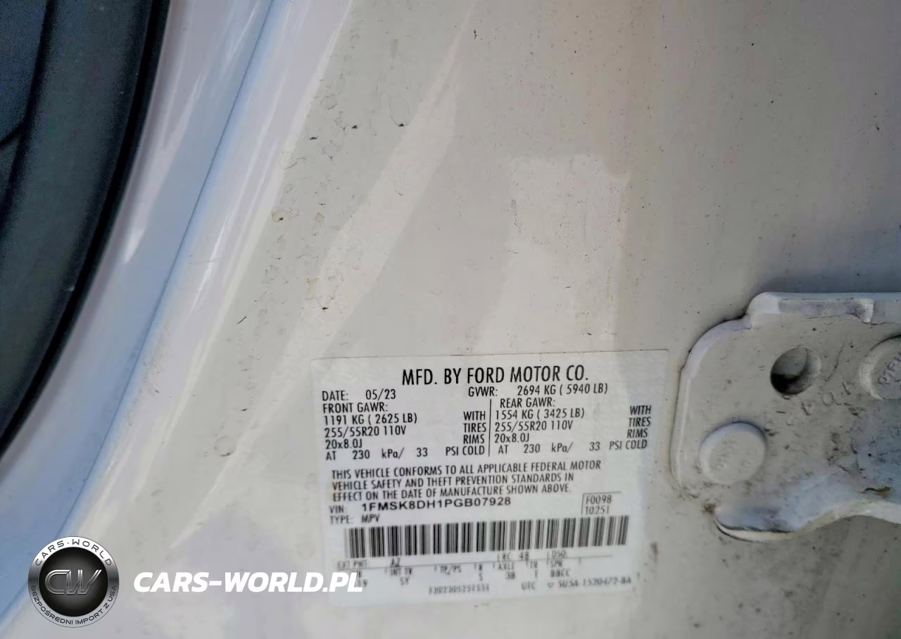 2023 Ford Explorer Xlt VIN:1FMSK8DH1PGB07928 - 13