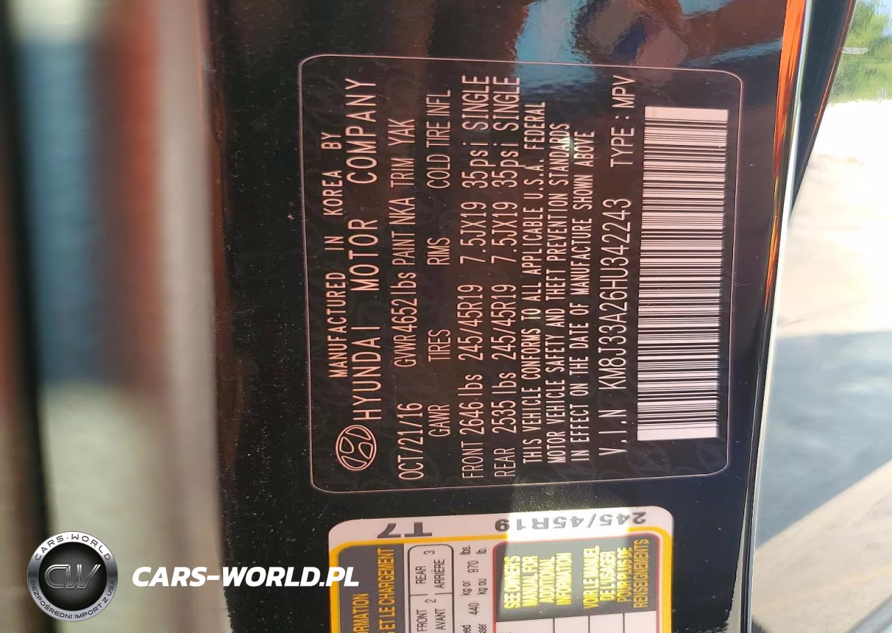 2017 Hyundai Tucson Limited VIN:KM8J33A26HU342243 - 12