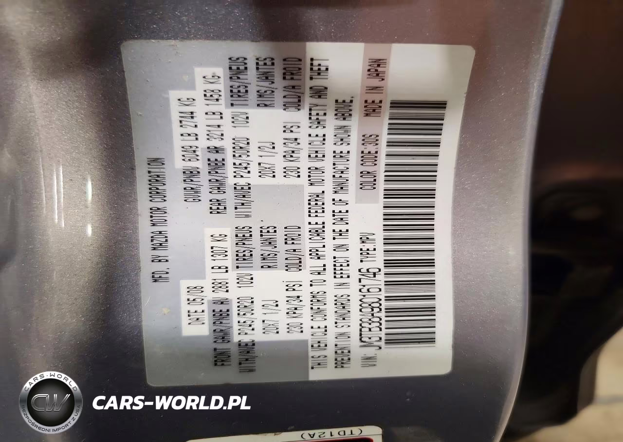 2008 Mazda Cx-9 VIN:JM3TB38A980161746 - 13