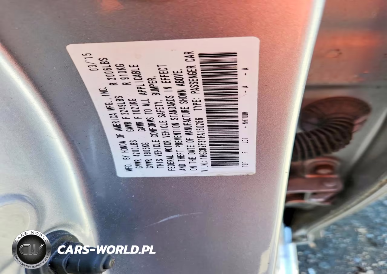 2015 Honda Accord Lx VIN:1HGCR2F31FA150266 - 12