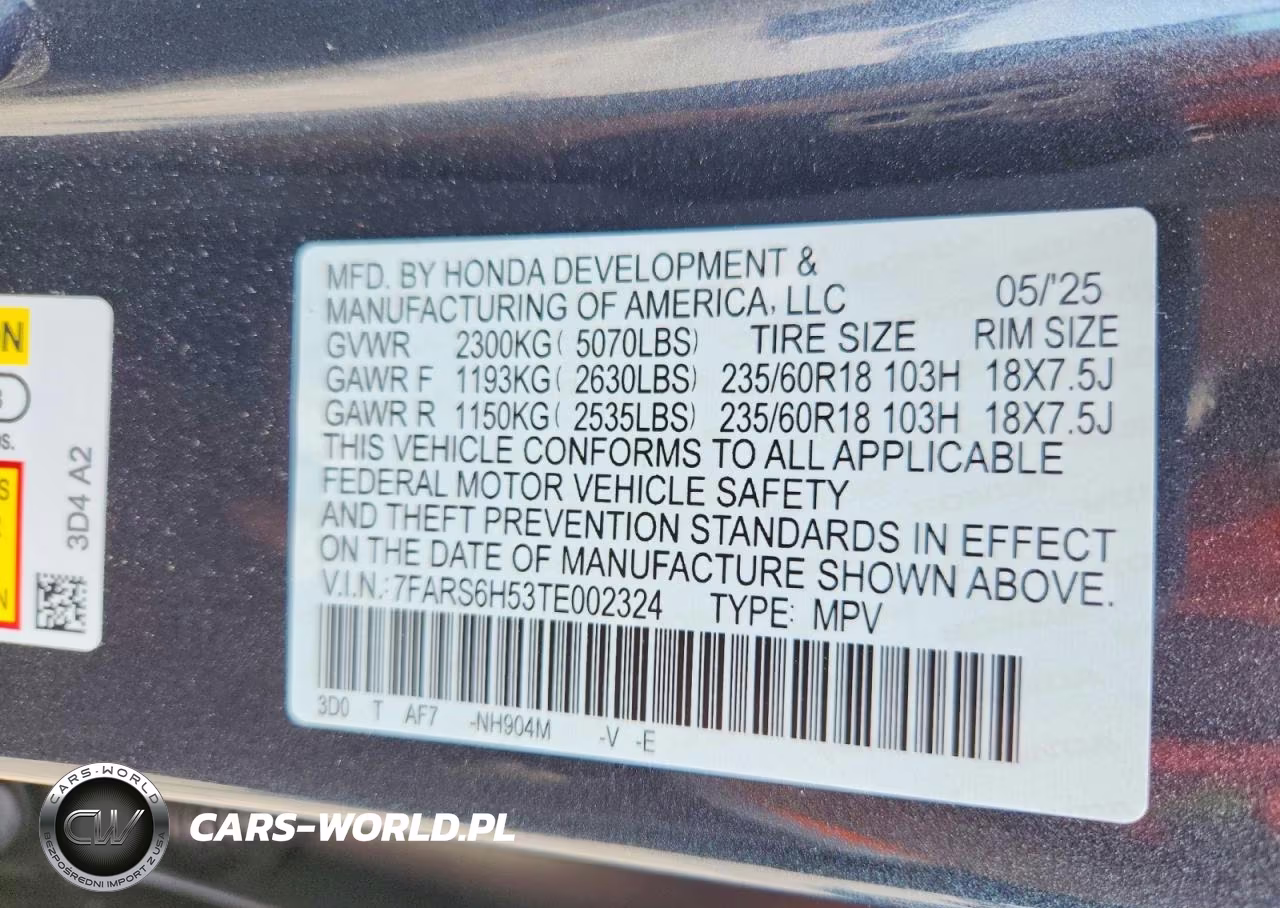 2026 Honda Cr-V Sport VIN:7FARS6H53TE002324 - 13