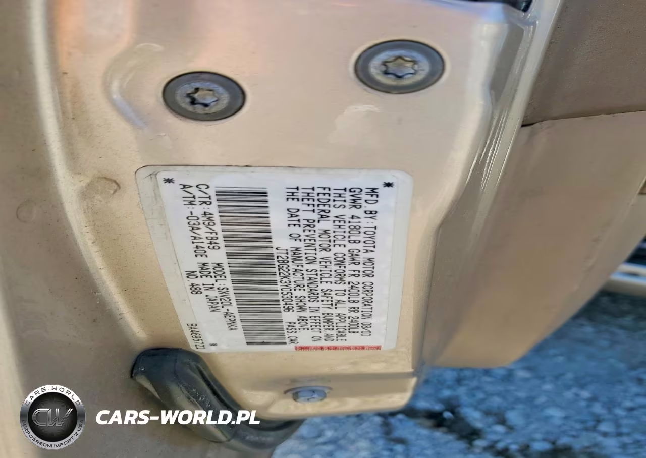2000 Toyota Camry Le VIN:JT2BG22K3Y0530496 - 12