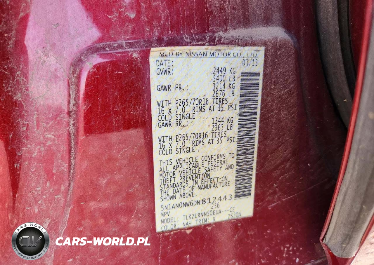 2013 Nissan Xterra X VIN:5N1AN0NW6DN812443 - 12