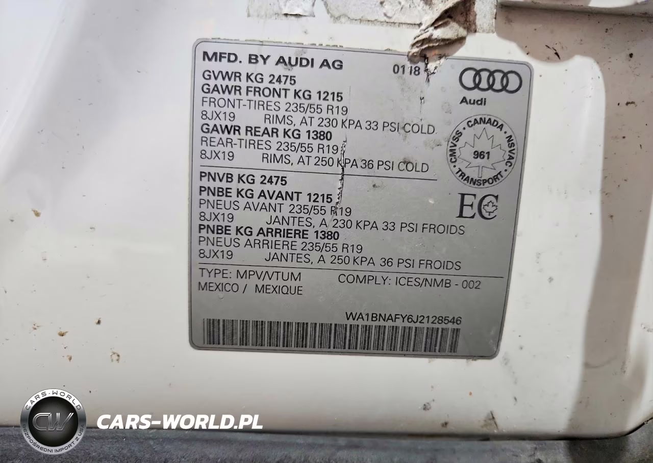 2018 Audi Q5 Premium Plus VIN:WA1BNAFY6J2128546 - 13