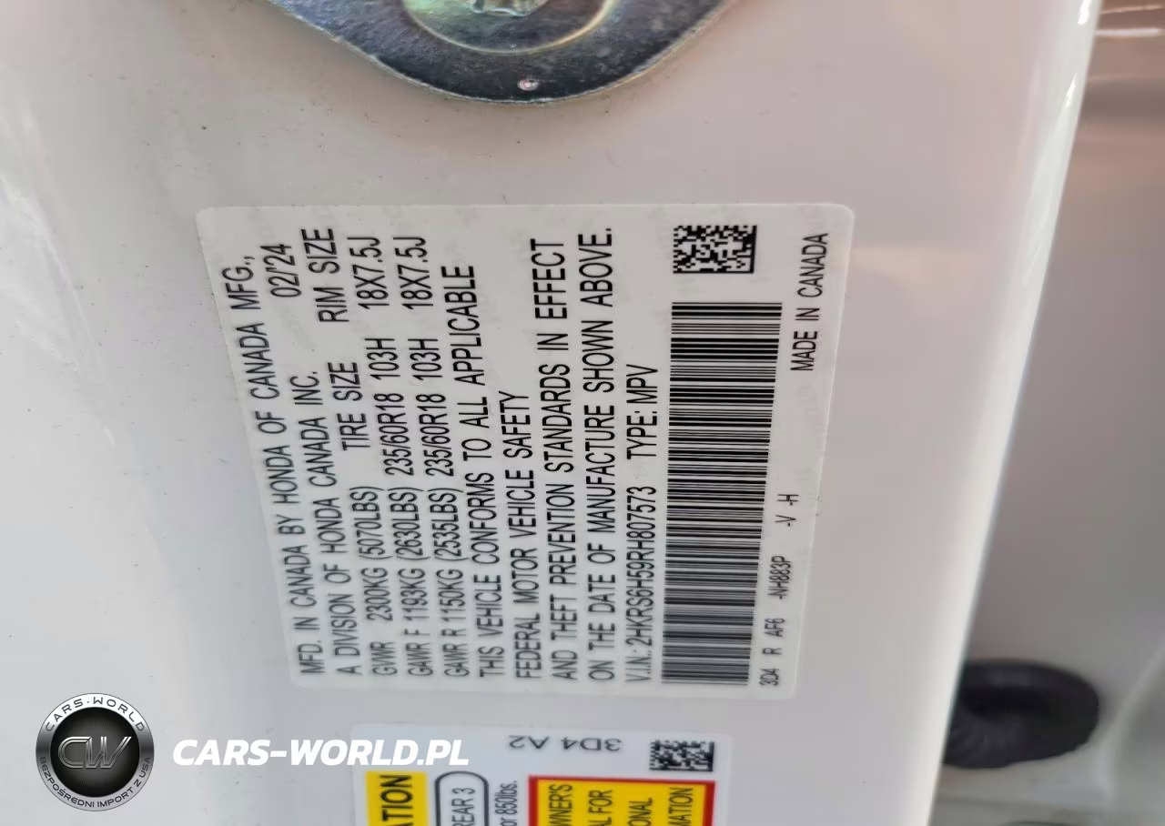 2024 Honda Cr-V Sport VIN:2HKRS6H59RH807573 - 13