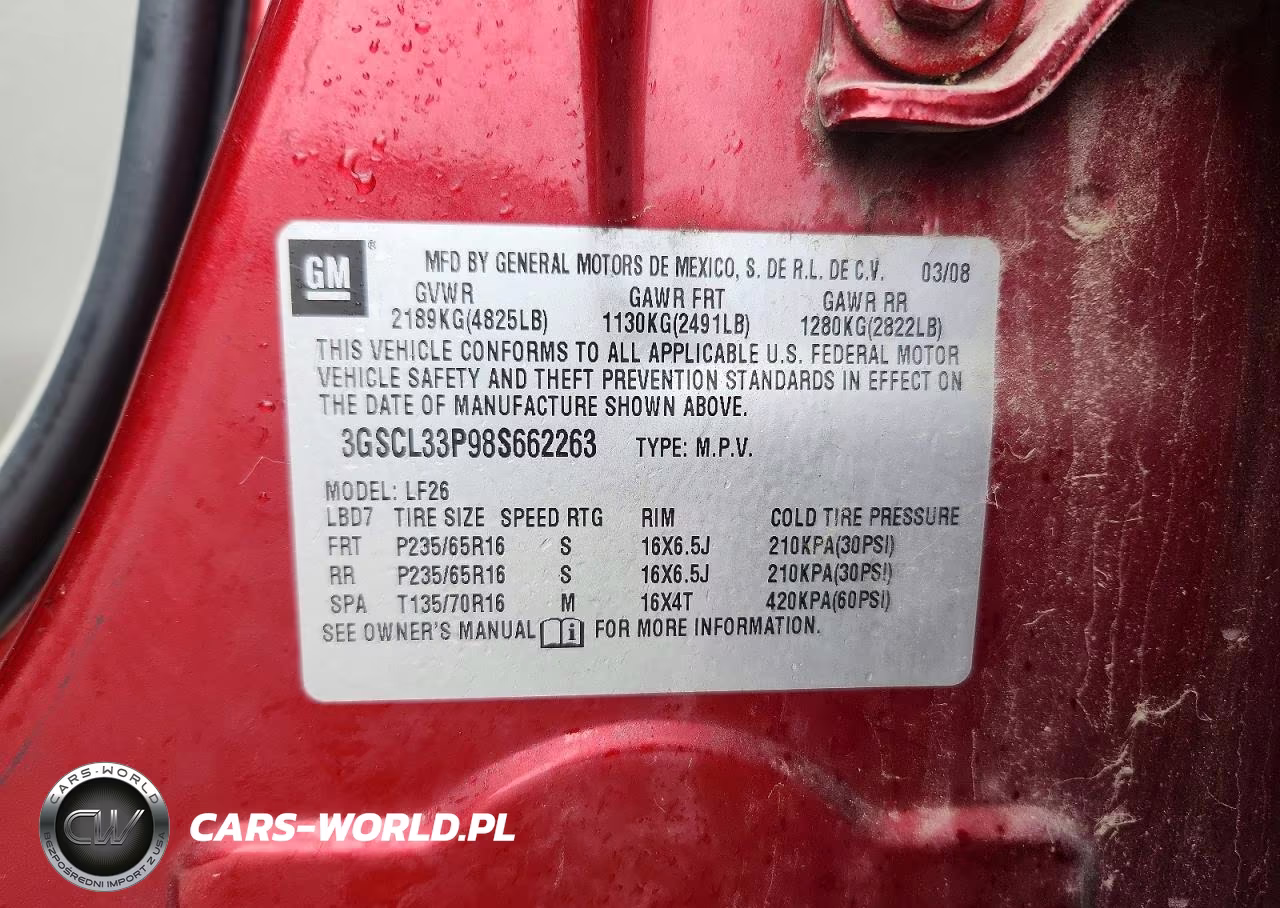 2008 Saturn Vue Xe VIN:3GSCL33P98S662263 - 13