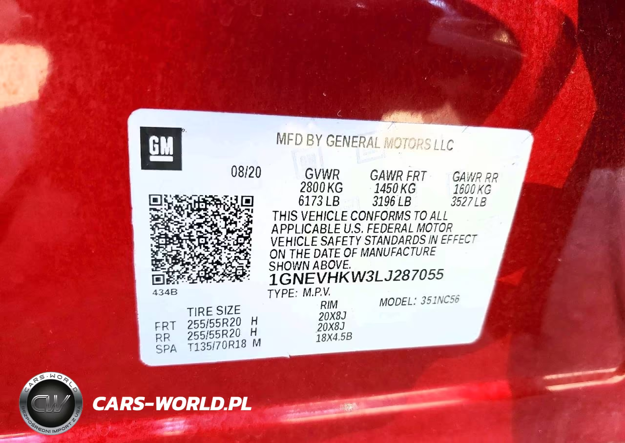 2020 Chevrolet Traverse Lt VIN:1GNEVHKW3LJ287055 - 14