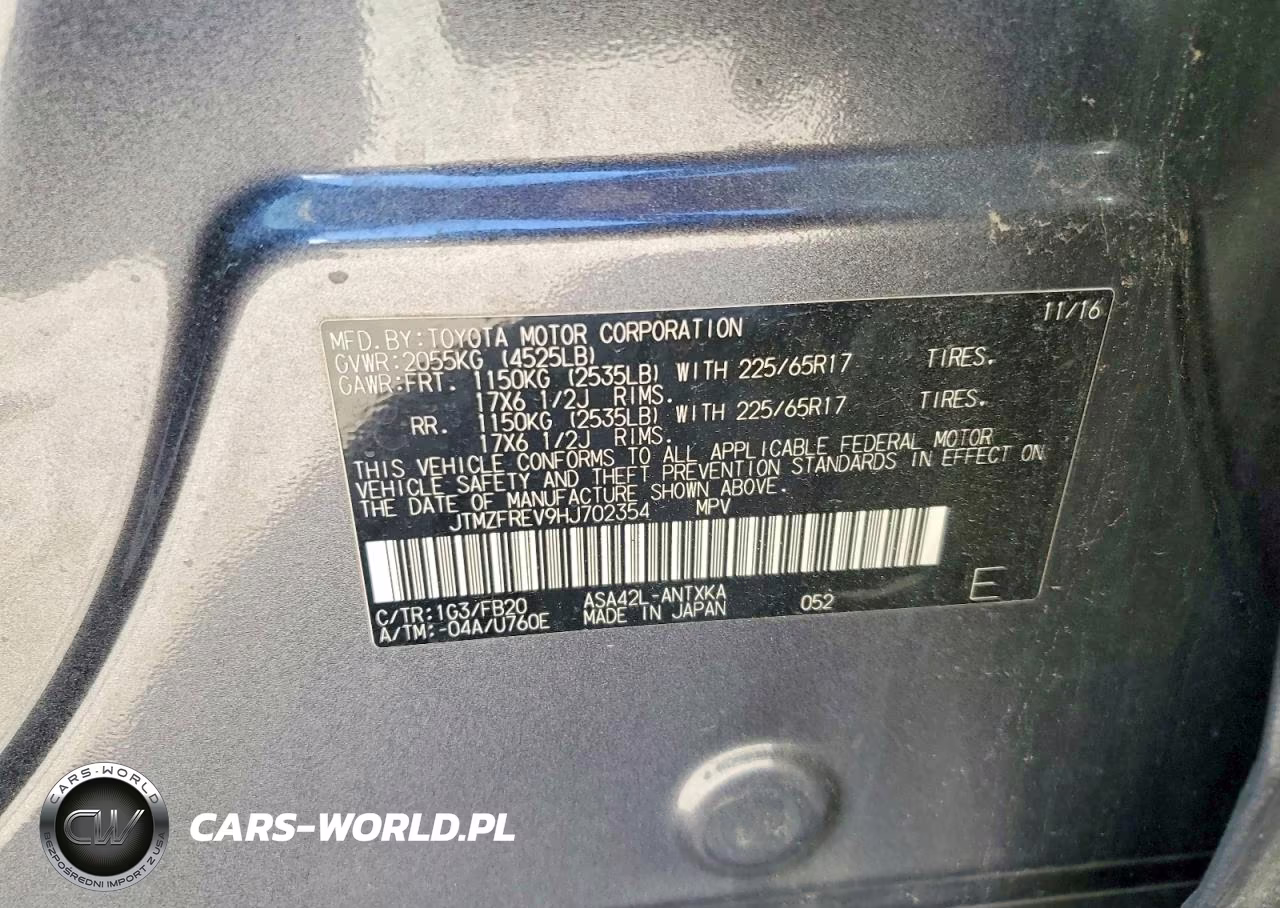 2017 Toyota Rav4 Le VIN:JTMZFREV9HJ702354 - 13