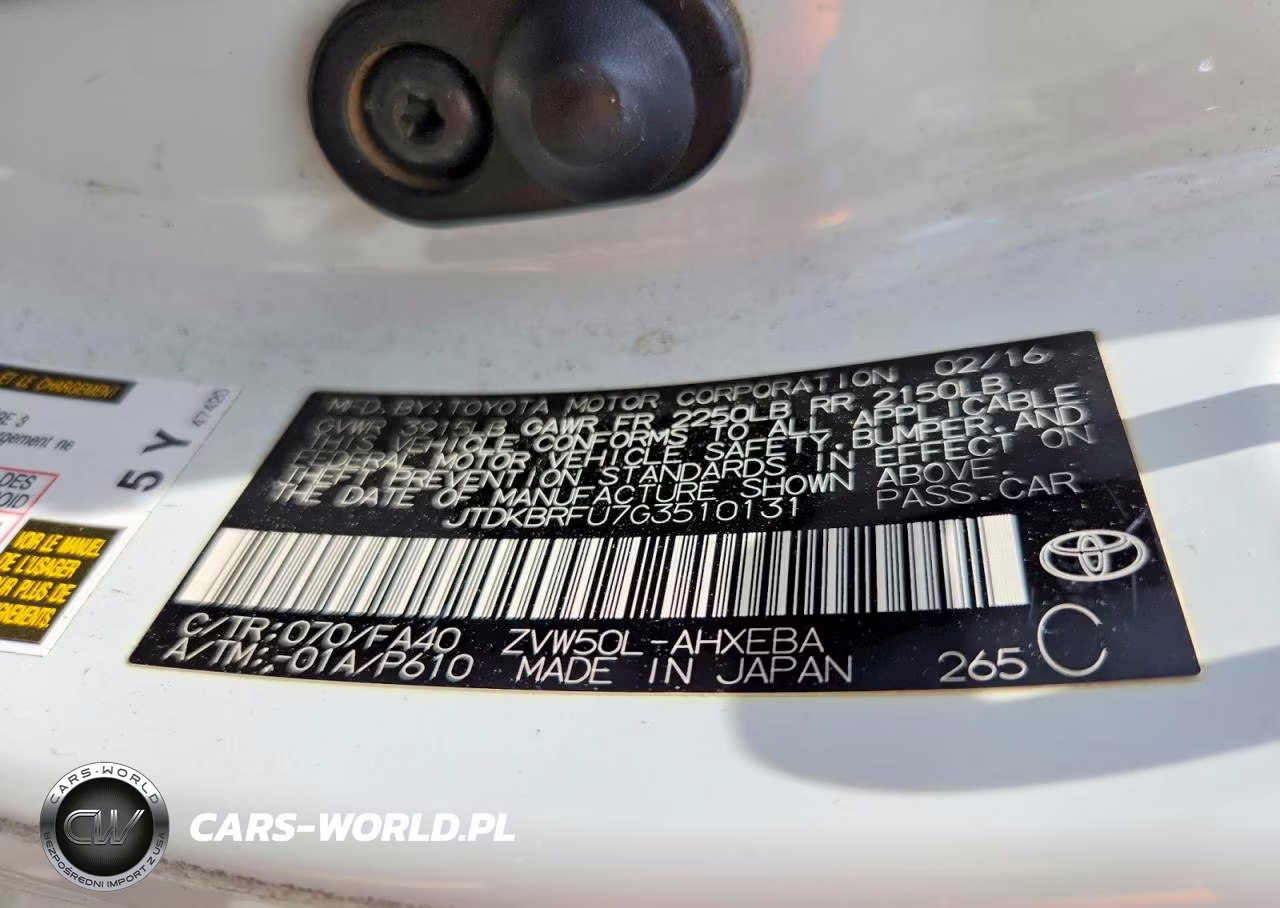 2016 Toyota Prius Two VIN:JTDKBRFU7G3510131 - 12