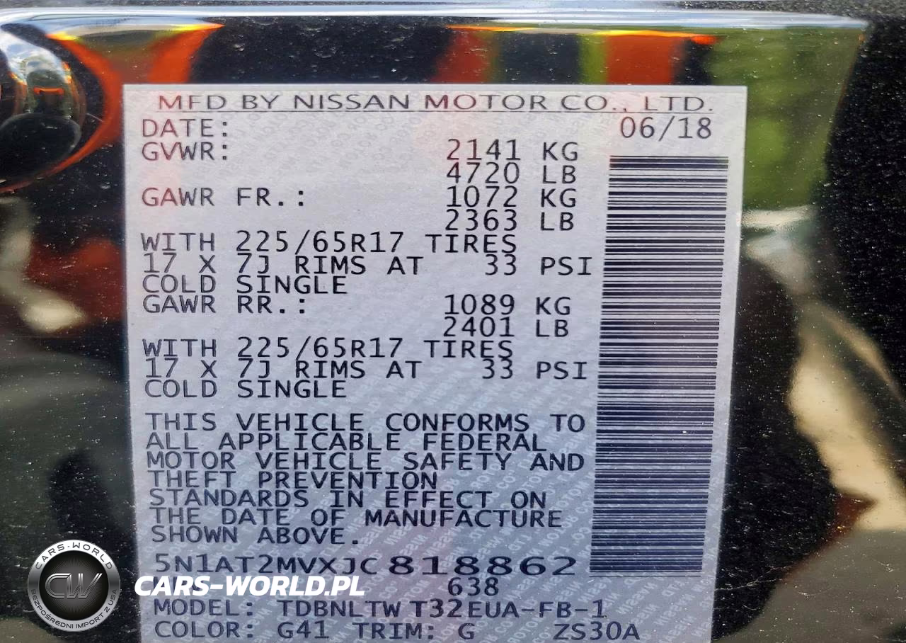 2018 Nissan Rogue Sv VIN:5N1AT2MVXJC818862 - 14