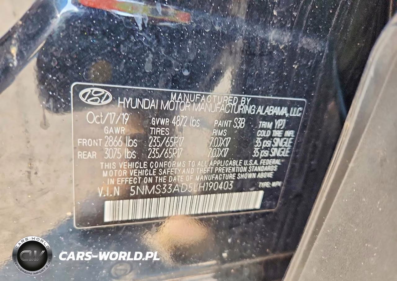 2020 Hyundai Santa Fe Sel VIN:5NMS33AD5LH190403 - 14