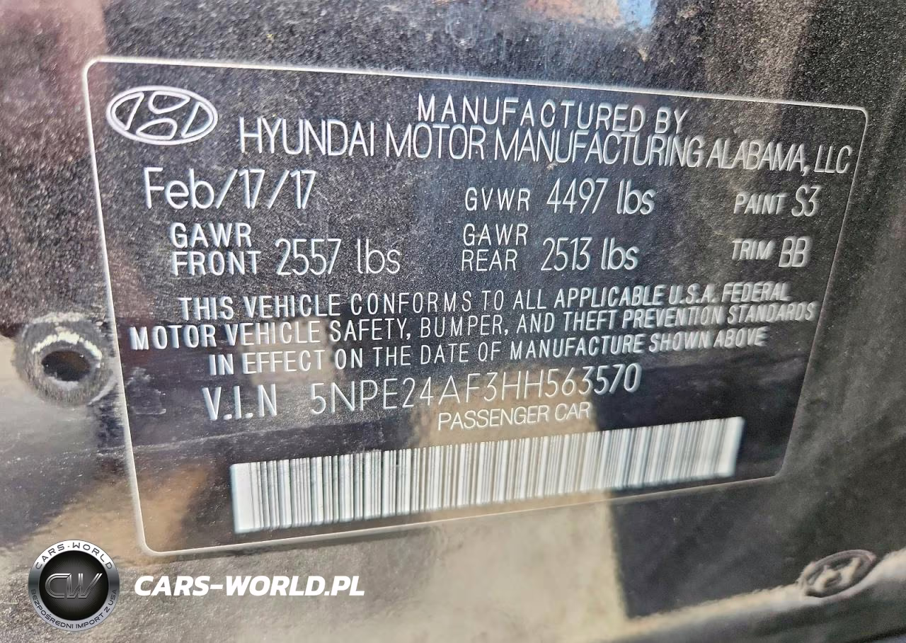 2017 Hyundai Sonata Se VIN:5NPE24AF3HH563570 - 13