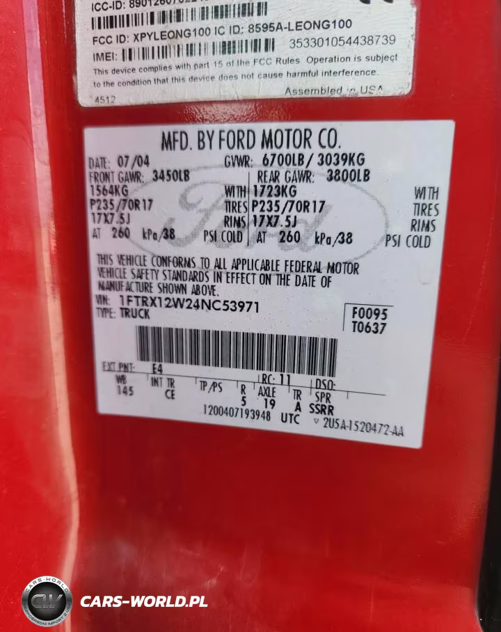 2004 Ford F150 VIN:1FTRX12W24NC53971 - 13
