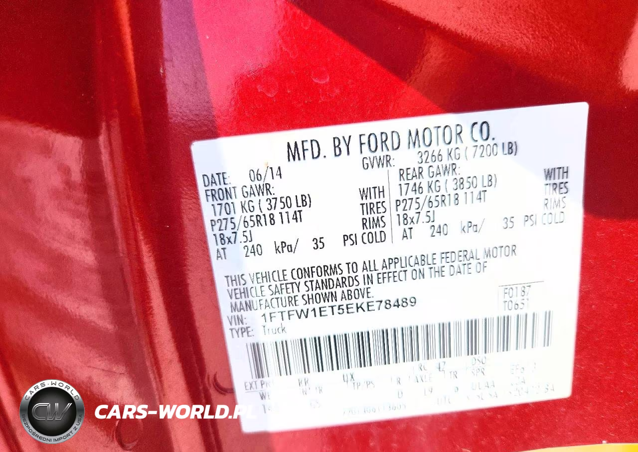 2014 Ford F150 Supercrew VIN:1FTFW1ET5EKE78489 - 12