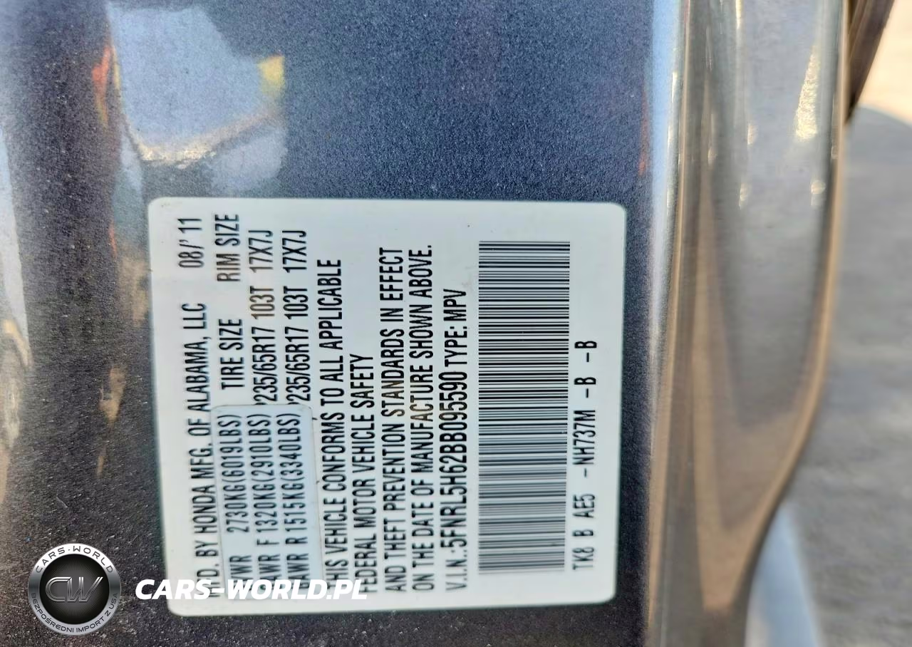 2011 Honda Odyssey Exl VIN:5FNRL5H62BB095590 - 12