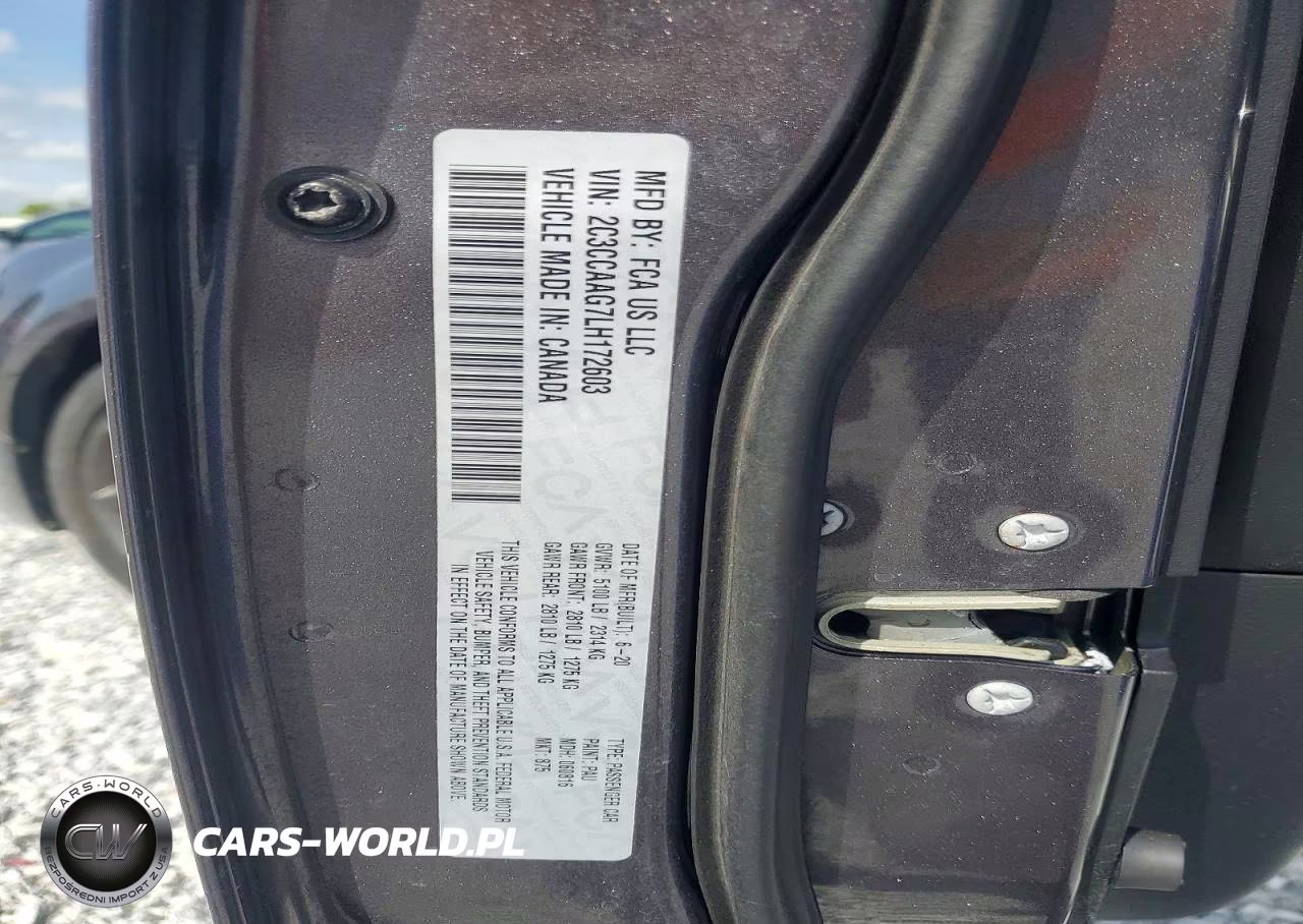 2020 Chrysler 300 Touring VIN:2C3CCAAG7LH172603 - 12