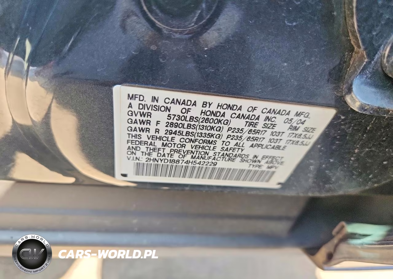 2004 Acura Mdx Touring VIN:2HNYD18874H542229 - 13