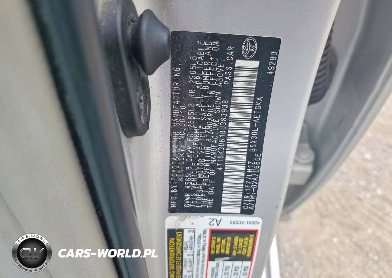 2011 Toyota Avalon Base VIN:4T1BK3DB1BU383938 - 12