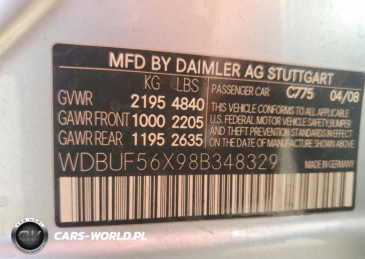 2008 Mercedes-Benz E 350 VIN:WDBUF56X98B348329 - 13