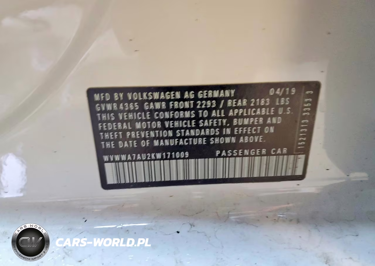 2019 Volkswagen Golf R VIN:WVWWA7AU2KW171009 - 13