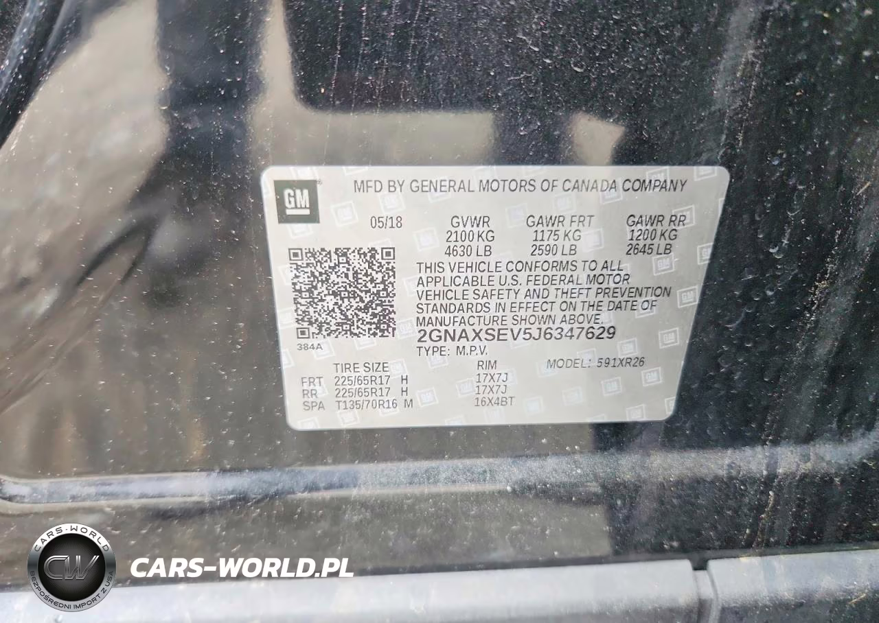 2018 Chevrolet Equinox Lt VIN:2GNAXSEV5J6347629 - 13