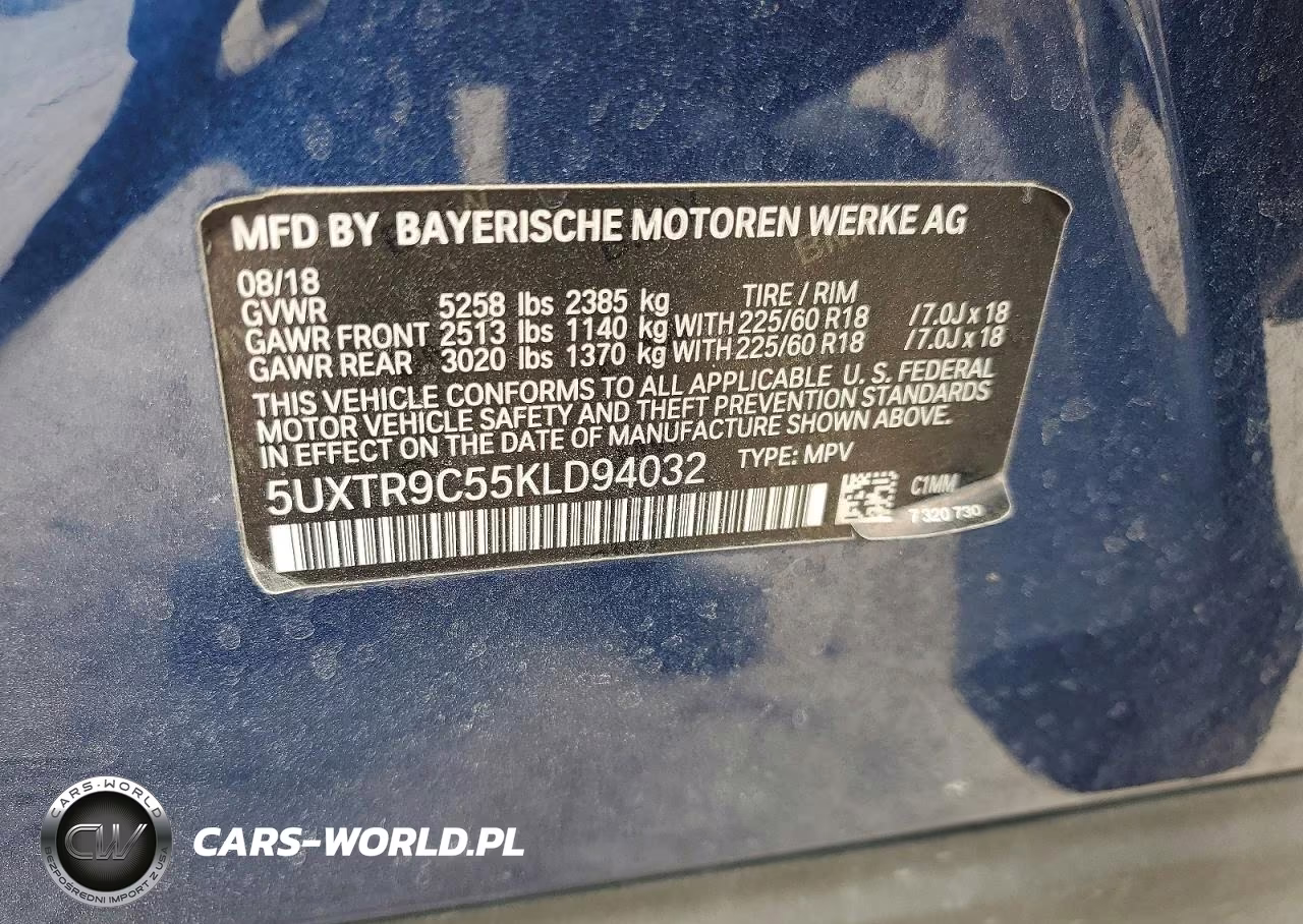 2019 BMW X3 xDrive30I VIN:5UXTR9C55KLD94032 - 13