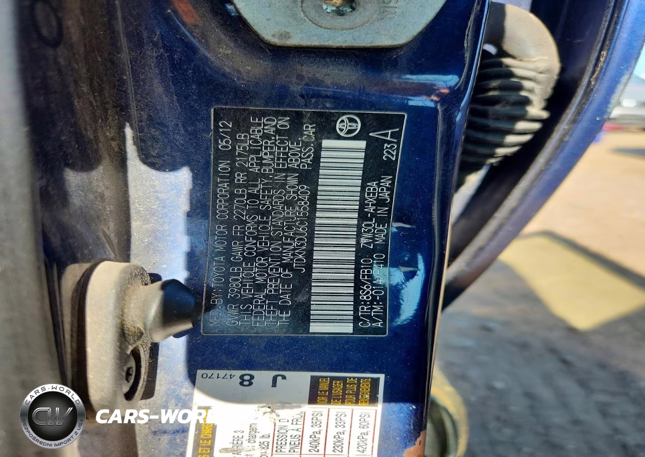 2012 Toyota Prius Two VIN:JTDKN3DU6C1558409 - 12