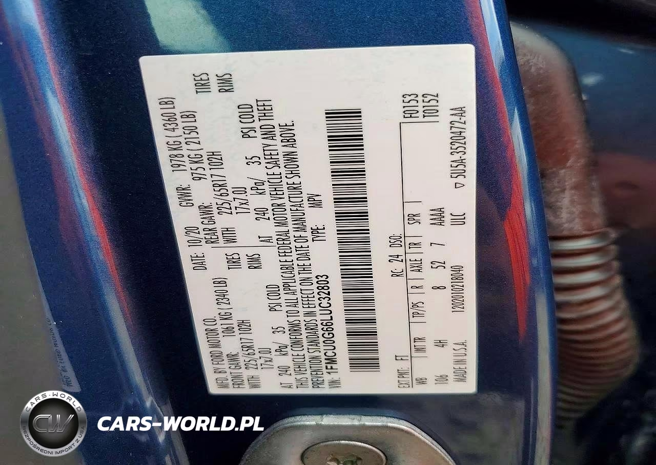 2020 Ford Escape Se VIN:1FMCU0G66LUC32803 - 13