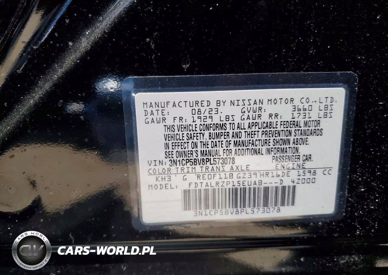 2023 Nissan Kicks S VIN:3N1CP5BV8PL573078 - 12