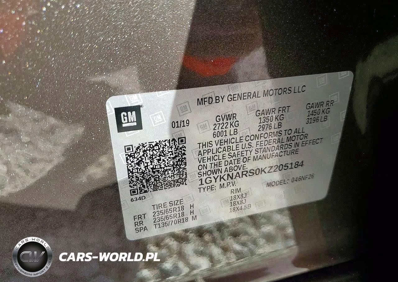 2019 Cadillac Xt5 VIN:1GYKNARS0KZ205184 - 13