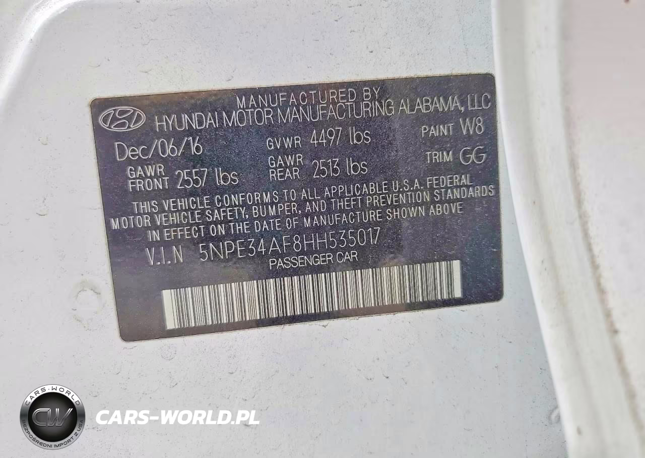 2017 Hyundai Sonata Sport VIN:5NPE34AF8HH535017 - 13