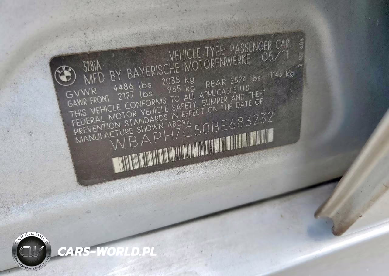 2011 BMW 328 I VIN:WBAPH7C50BE683232 - 12