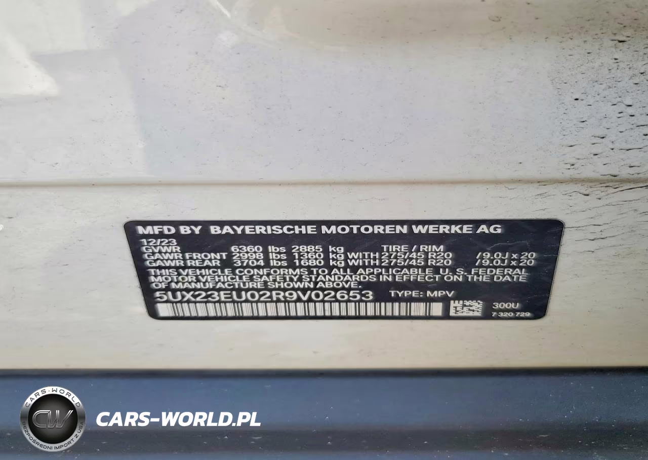 2024 BMW X5 xDrive40I VIN:5UX23EU02R9V02653 - 13