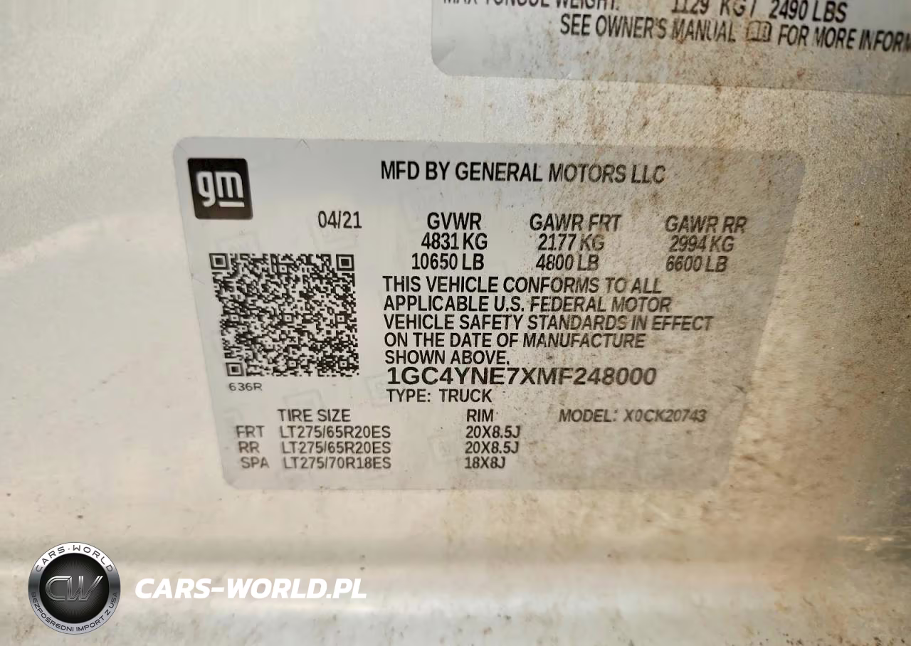 2021 Chevrolet Silverado K2500 Heavy Duty Lt VIN:1GC4YNE7XMF248000 - 12