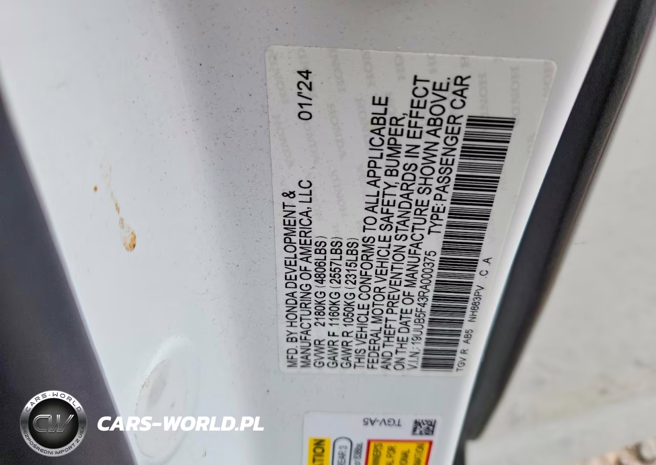 2024 Acura Tlx Technology VIN:19UUB5F43RA000375 - 12