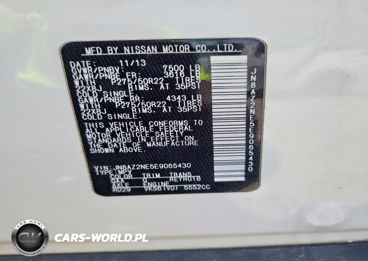 2014 Infiniti Qx80 Base VIN:JN8AZ2NE5E9065430 - 13