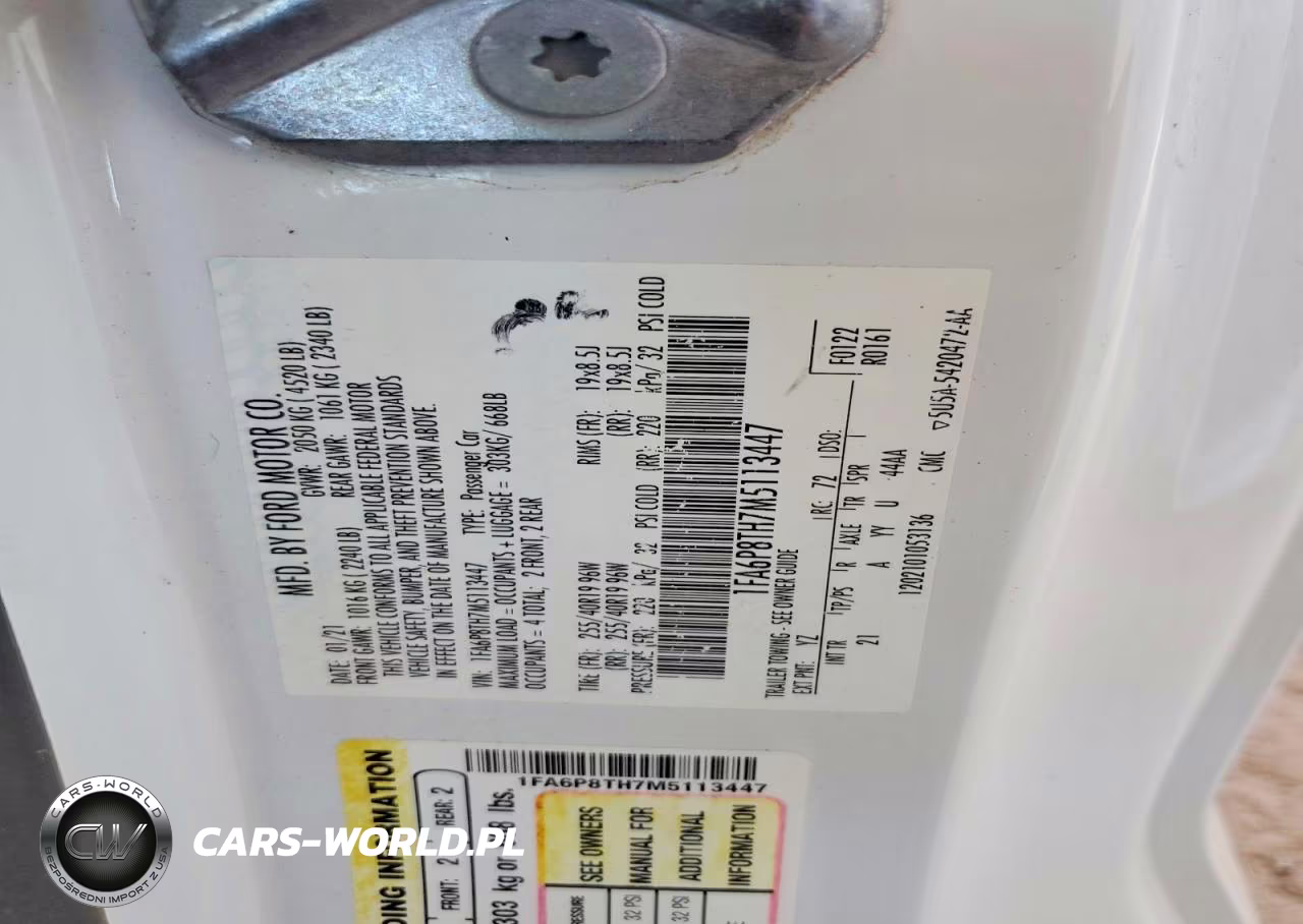 2021 Ford Mustang VIN:1FA6P8TH7M5113447 - 12