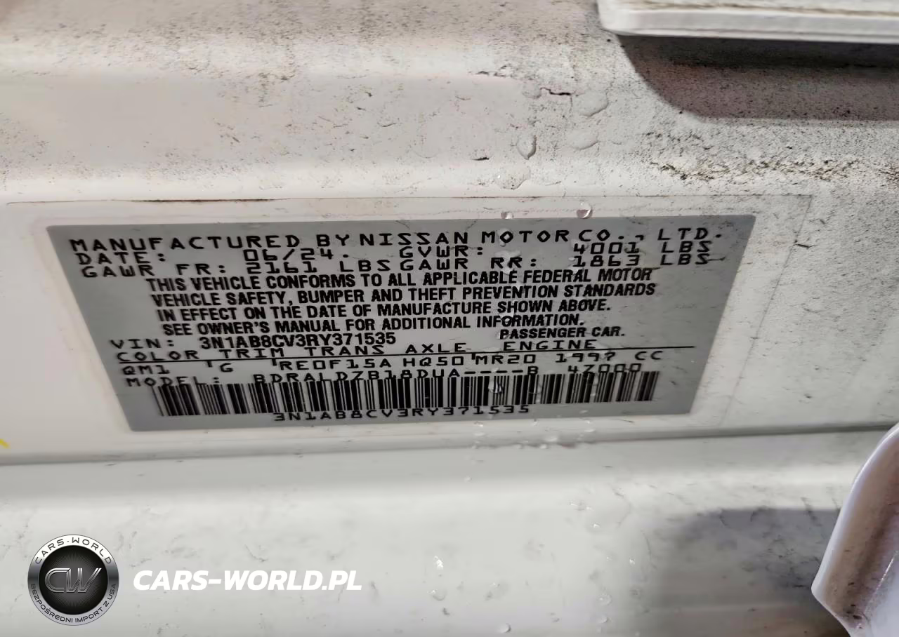 2024 Nissan Sentra Sv VIN:3N1AB8CV3RY371535 - 12