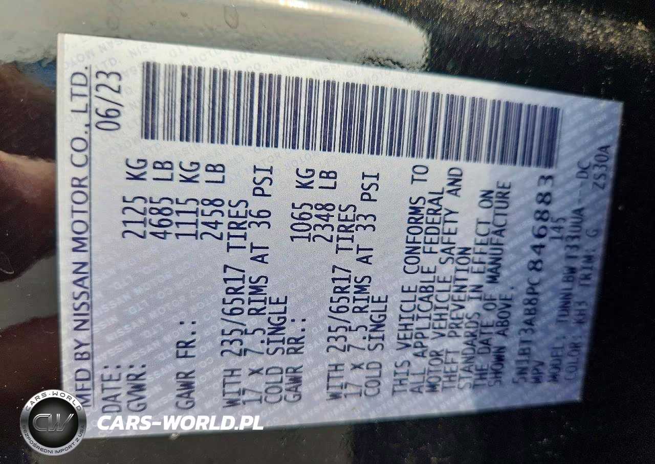 2023 Nissan Rogue S VIN:5N1BT3AB8PC846883 - 13