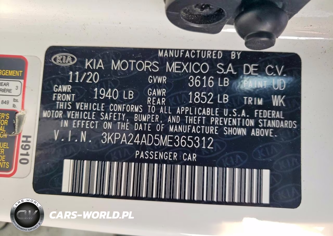 2021 Kia Rio S VIN:3KPA24AD5ME365312 - 12