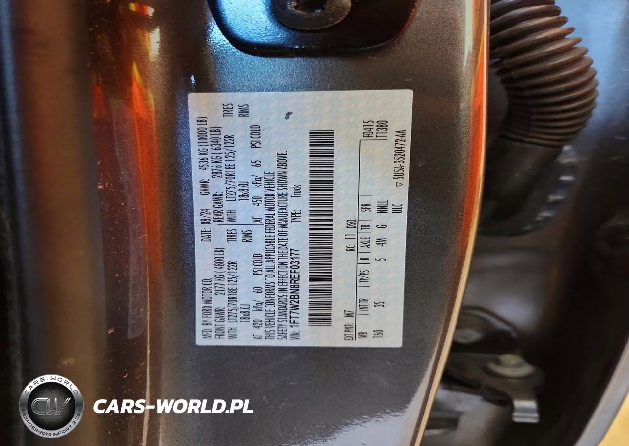 2024 Ford F250 Super Duty VIN:1FT7W2BN8REF03177 - 12