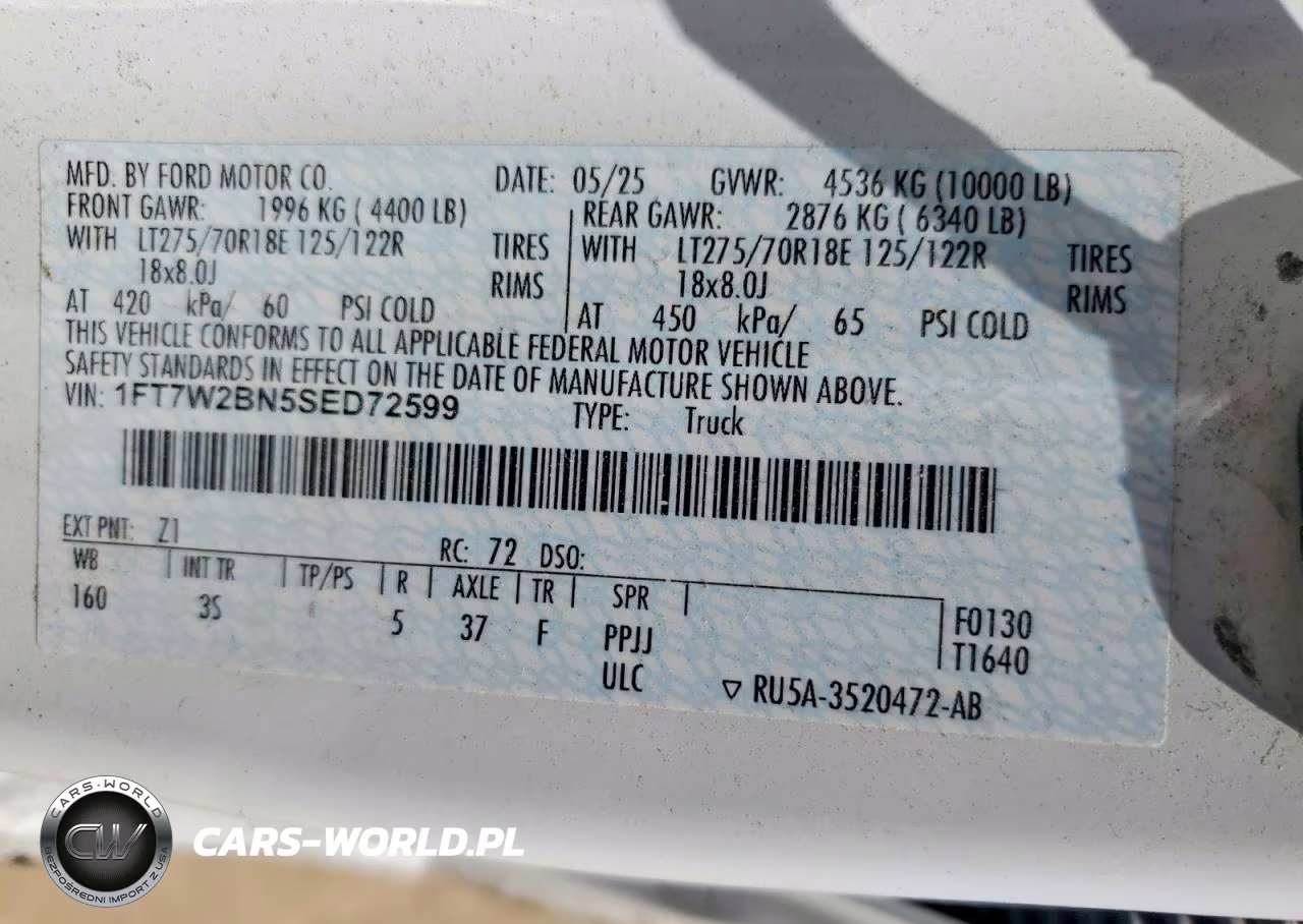 2025 Ford F250 Super Duty VIN:1FT7W2BN5SED72599 - 13