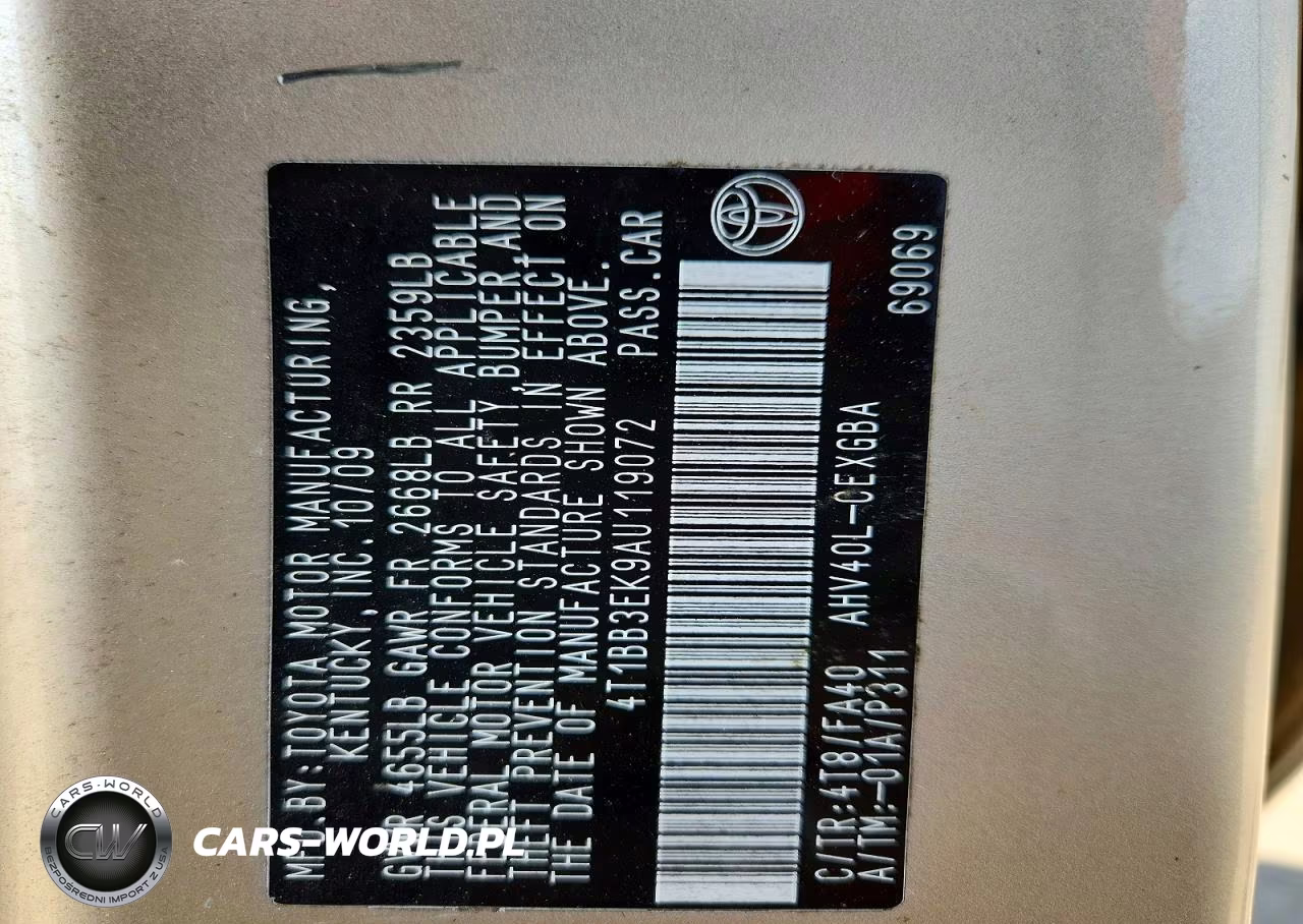 2010 Toyota Camry Hybrid VIN:4T1BB3EK9AU119072 - 12