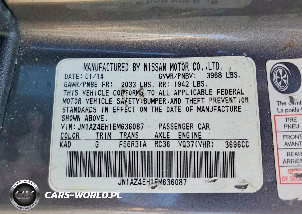 2014 Nissan 370Z Base VIN:JN1AZ4EH1EM636087 - 12