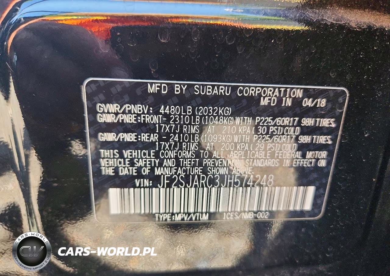 2018 Subaru Forester 2.5I Limited VIN:JF2SJARC3JH574248 - 13