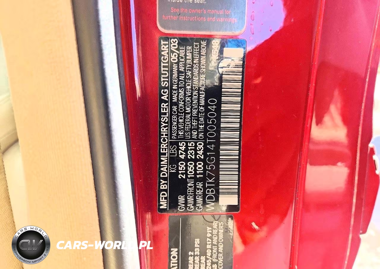 2004 Mercedes-Benz Clk 500 VIN:WDBTK75G14T005040 - 12