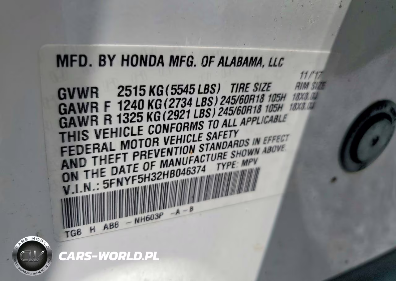 2017 Honda Pilot Ex VIN:5FNYF5H32HB046374 - 13