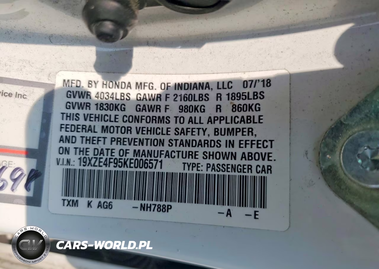 2019 Honda Insight Touring VIN:19XZE4F95KE006571 - 13